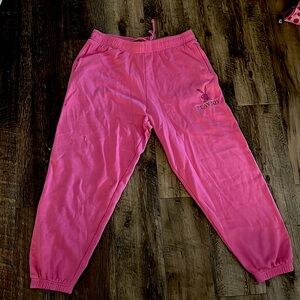 Hot pink play boy 90s jogger sweatpants